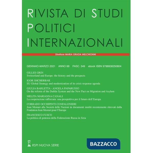 Rivista di studi politici internazionali (2021). Vol. 1