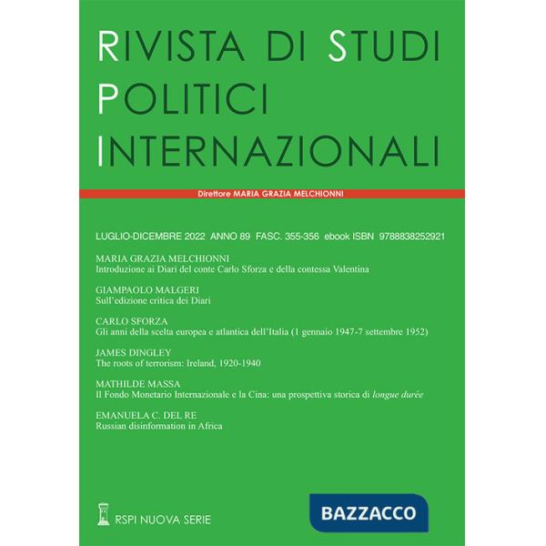 Rivista di studi politici internazionali (2022). Vol. 3-4