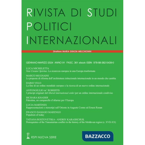 Rivista di studi politici internazionali (2024). Vol. 1