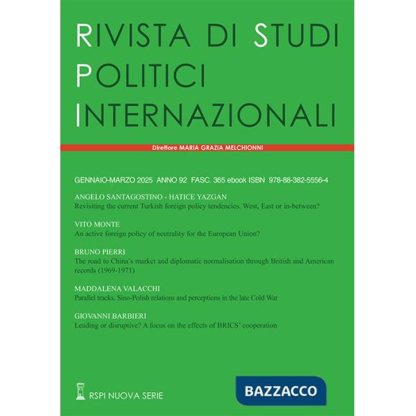 Rivista di studi politici internazionali (2025). Vol. 1
