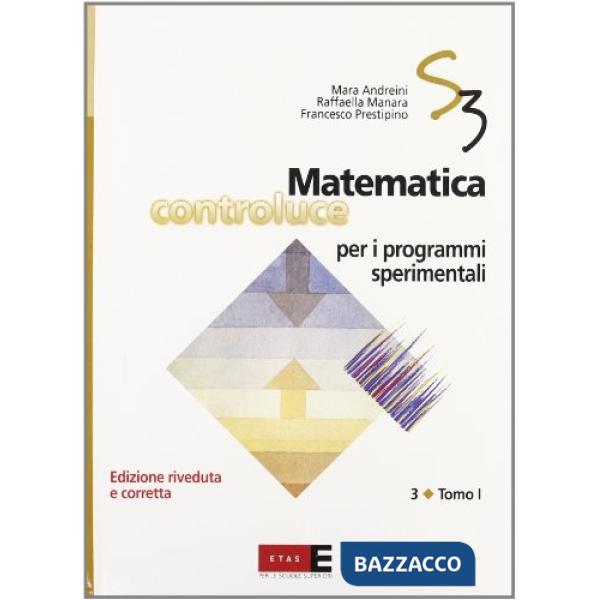 MATEM.CONTROLUCE S3 X PROGR. TOMO 1/2