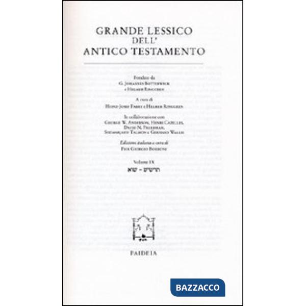 Grande lessico dell'Antico Testamento. Vol. 9: Saw'-tarsis