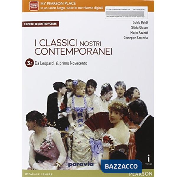 CLASSICI NOSTRI CONTEMPORANEI IN QUATTRO VOLUMI 3/1 VOL + ITE