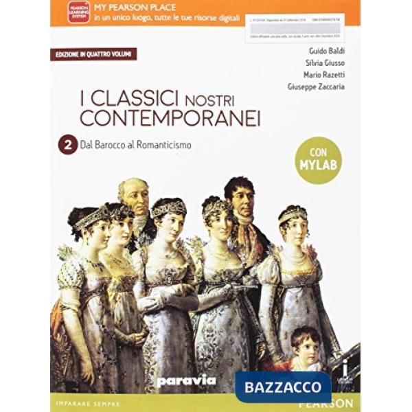CLASSICI NOSTRI CONTEMPORANEI ED. 4 VOLUMI 2 MYLAB VOL + ITE