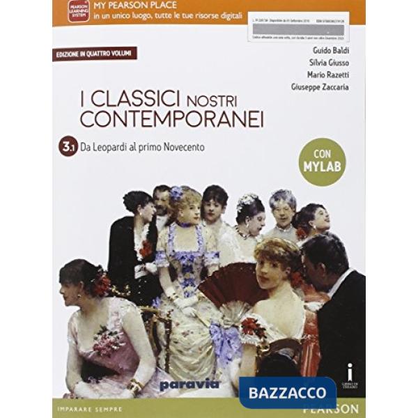 CLASSICI NOSTRI CONTEMPORANEI IN QUATTRO VOLUMI 3/1 ED. MYLAB