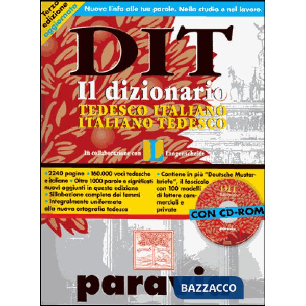 DIT DIZIONARIO TEDESCO ITALIANO ITALIANO TEDESCO + CD-ROM