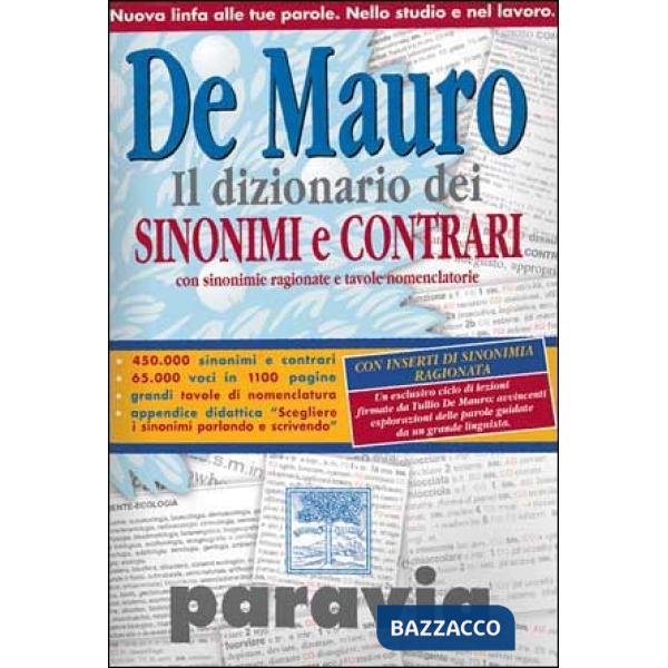 DIZIONARIO DEI SINONIMI E CONTRARI