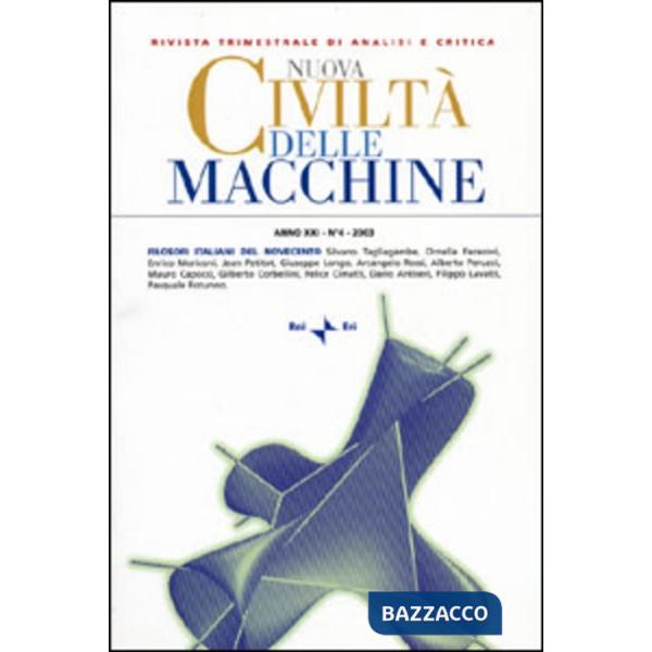 Nuova civiltà delle macchine (2003). Vol. 4
