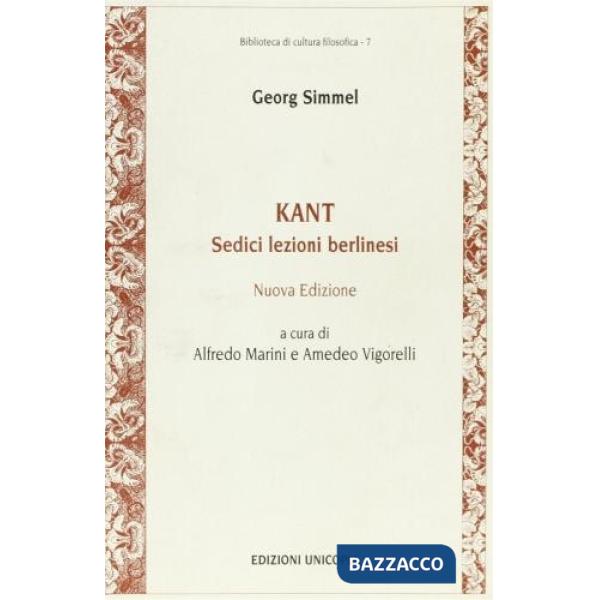 Kant. Sedici lezioni berlinesi