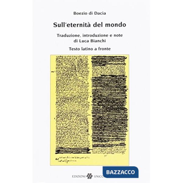 Sull'eternità del mondo. Testo latino a fronte