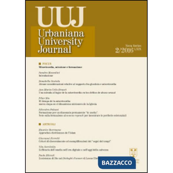 Urbaniana University Journal. Euntes Docete (2016). Vol. 2: Misericordia, missione e formazione