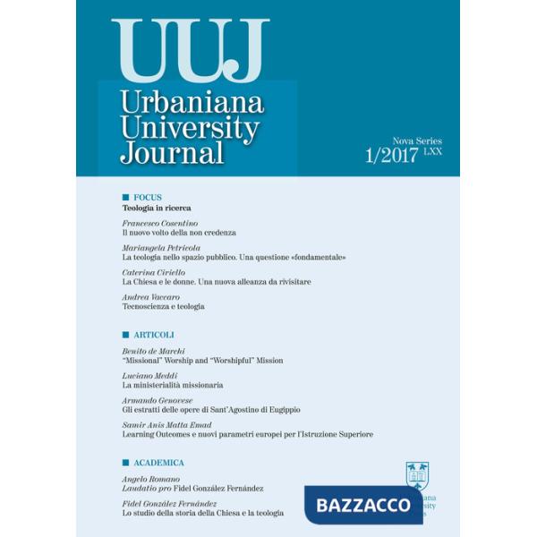 Urbaniana University Journal. Euntes Docete (2017). Vol. 1: Focus: Teologia in ricerca