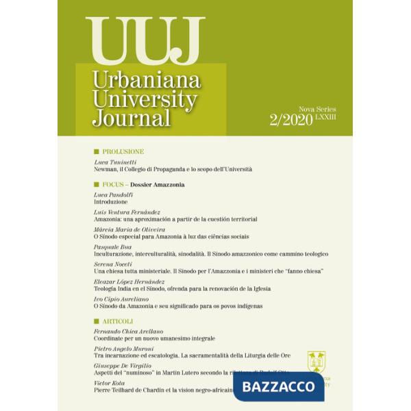 Urbaniana University Journal. Euntes Docete (2020). Vol. 2: Dossier Amazzonia