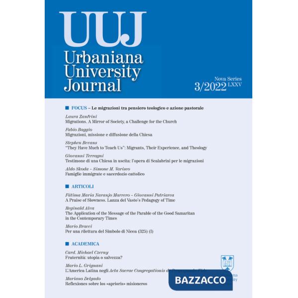 Urbaniana University Journal. Euntes Docete (2022). Vol. 3: Focus. Le migrazioni tra pensiero teologico e azione pastorale