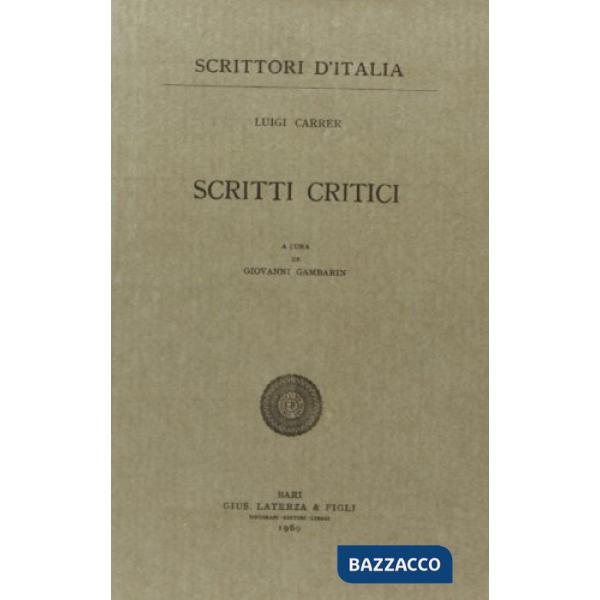Scritti critici