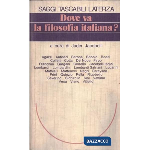 Dove va la filosofia italiana?