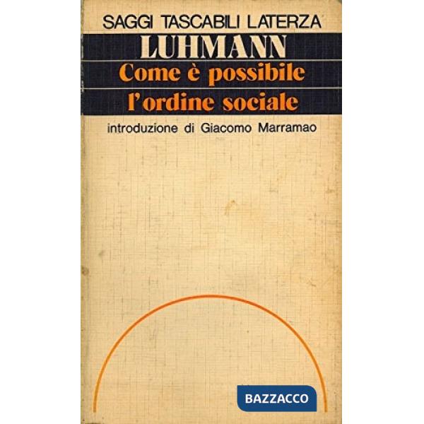 Com'è possibile l'ordine sociale