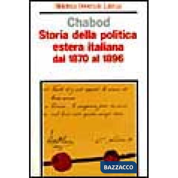 Storia della politica estera italiana dal 1870 al 1896