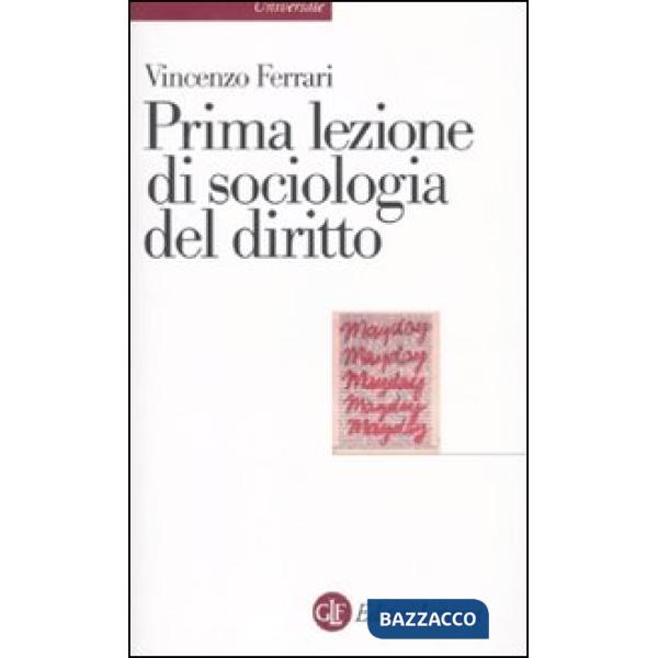 Prima lezione di sociologia del diritto