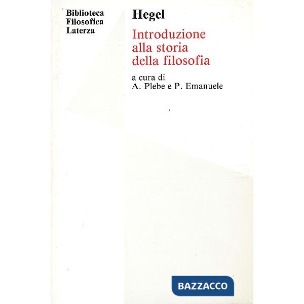 INTRODUZIONE ALLA ST.D/FILOSOFIA (PLEBE)