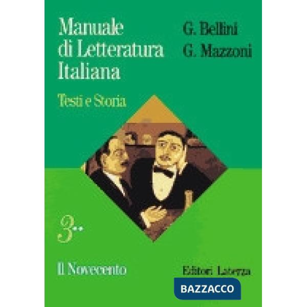 MANUALE LETTERATURA ITALIANA VOL. 3 2 T.