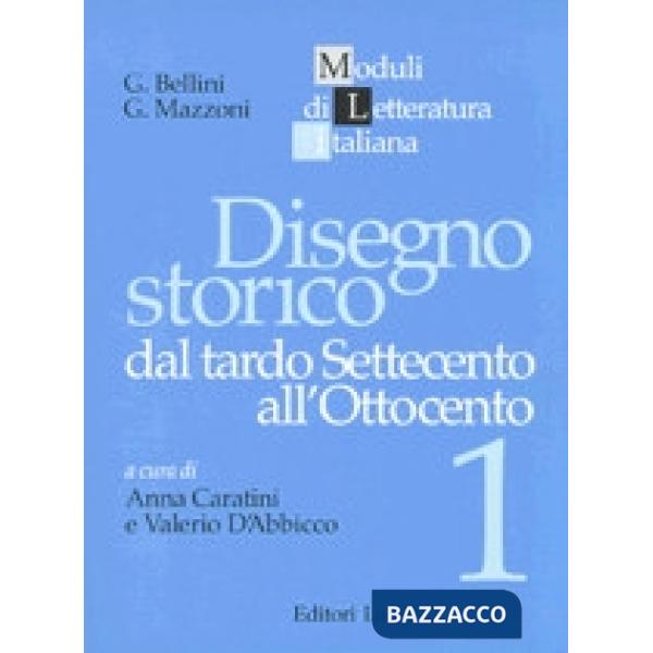 DISEGNO STORICO TARDO SETTECENTO ALL'800