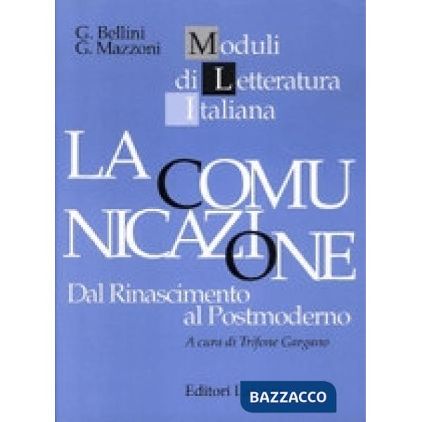 COMUNICAZIONE RINASCIMENTO/POSTMOD. (MLI)