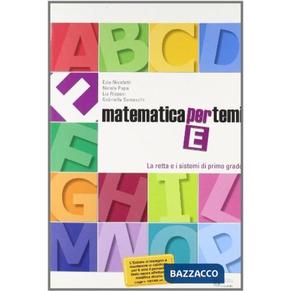 MATEMATICA PER TEMI E