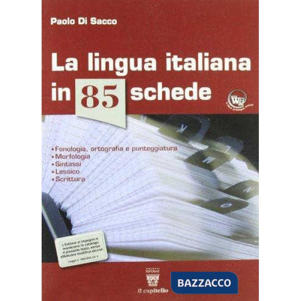 LINGUA ITALIANA IN 85 SCHEDE-TESTO