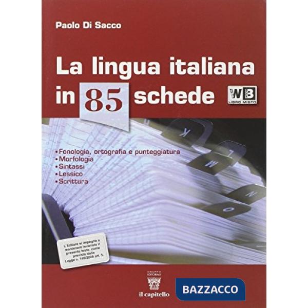 LINGUA ITALIANA 85 SCHEDE + DIGITALE