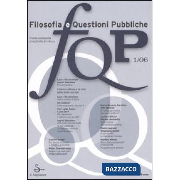 FQP. Filosofia e questioni pubbliche (2006). Vol. 1