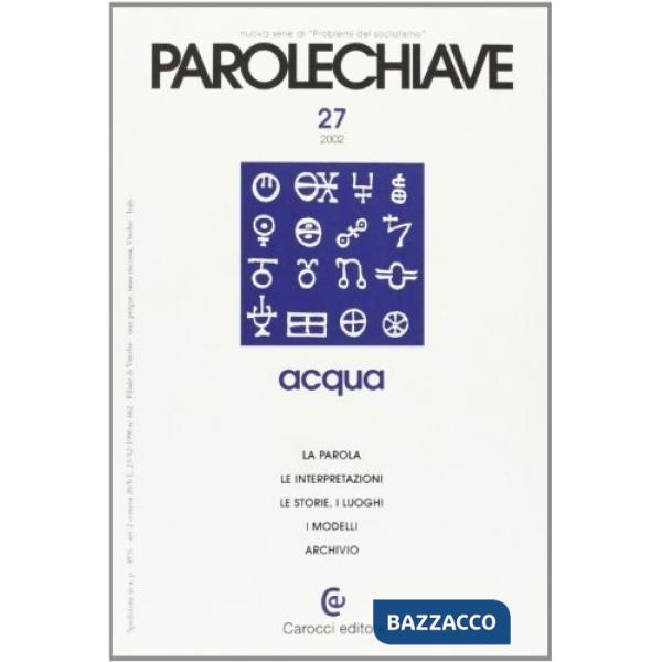 Parole chiave. Vol. 27: Acqua
