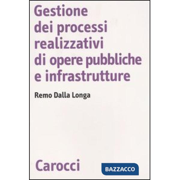 Gestione dei processi realizzativi di opere pubbliche e infrastrutture