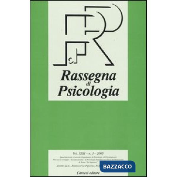 Rassegna di psicologia (2005). Vol. 3