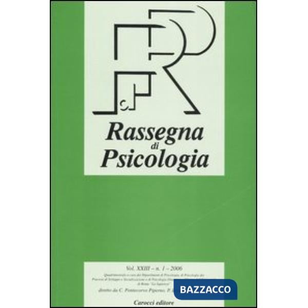 Rassegna di psicologia (2006). Vol. 1