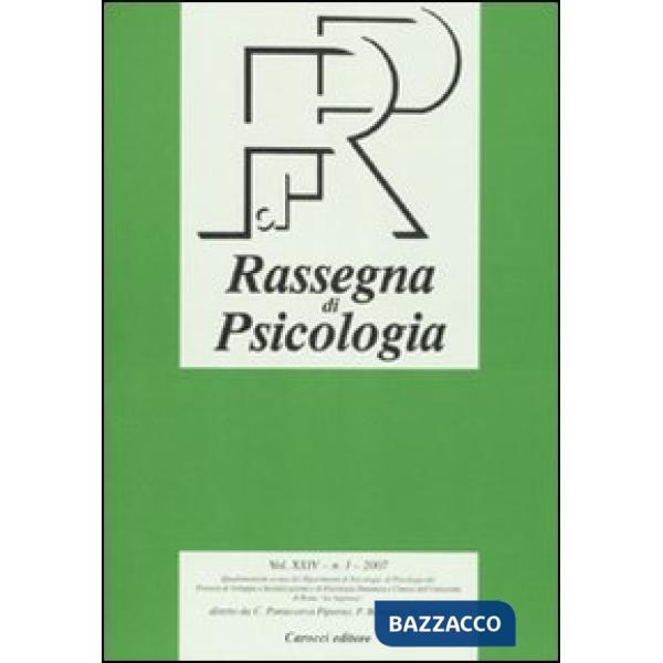 Rassegna di psicologia (2007). Vol. 1