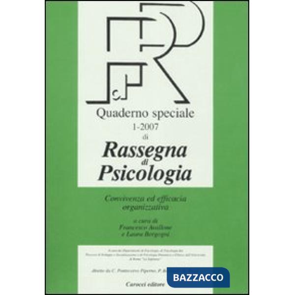 Rassegna di psicologia. Quaderno speciale (2007). Vol. 1
