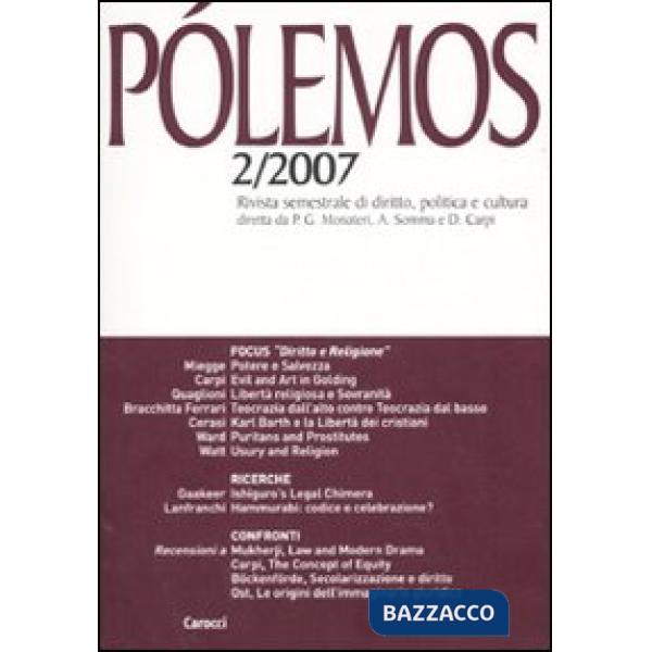 Pólemos. Rivista semestrale di diritto, politica e cultura (2007). Vol. 2
