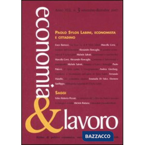 Economia & lavoro (2007). Vol. 3