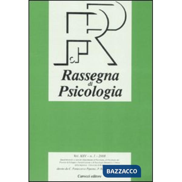 Rassegna di psicologia (2008). Vol. 1