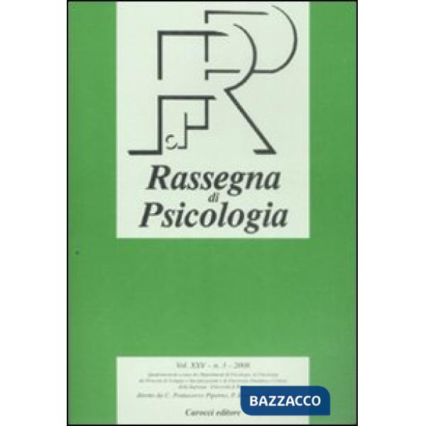 Rassegna di psicologia (2008). Vol. 3