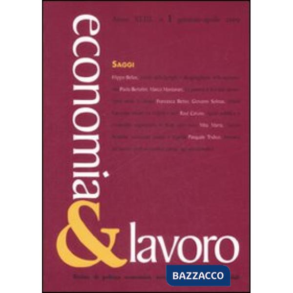 Economia & lavoro (2009). Vol. 1