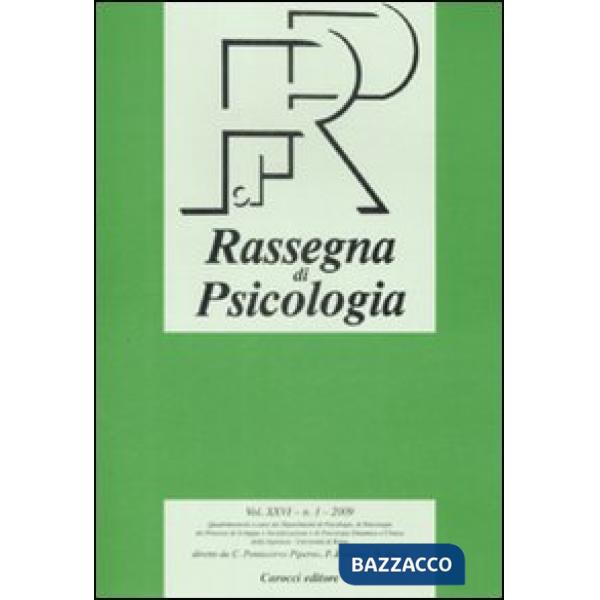 Rassegna di psicologia (2009). Vol. 1