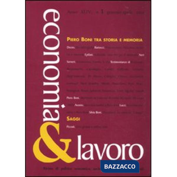 Economia & lavoro (2010). Vol. 1