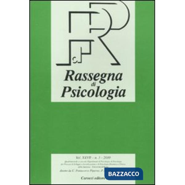 Rassegna di psicologia (2010). Vol. 3