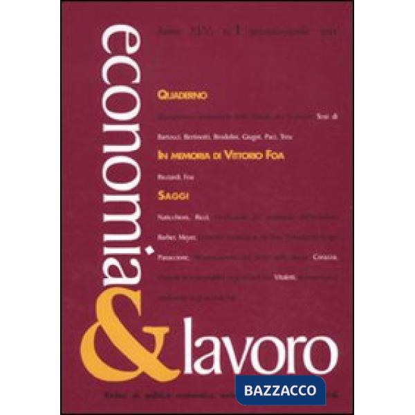 Economia & lavoro (2011). Vol. 1