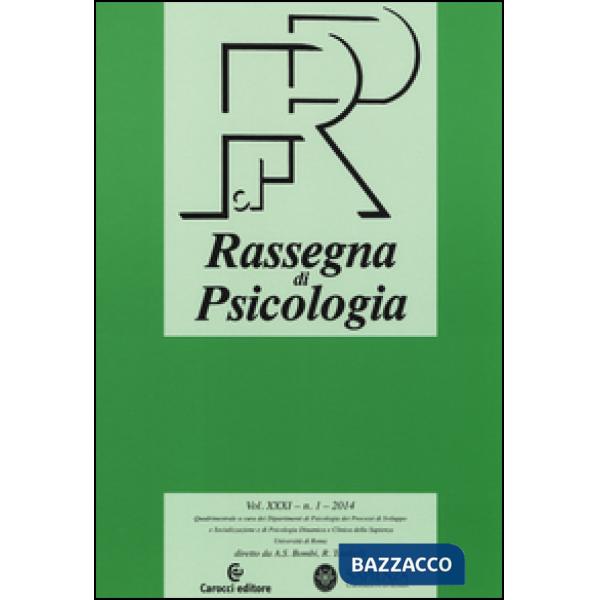 Rassegna di psicologia (2014). Vol. 1
