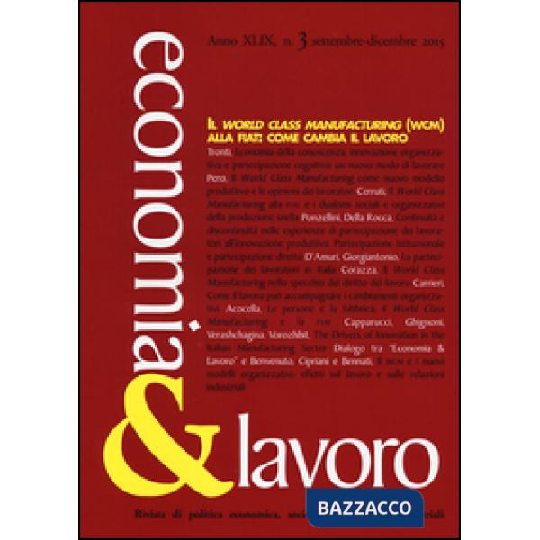 Economia & lavoro (2015). Vol. 3