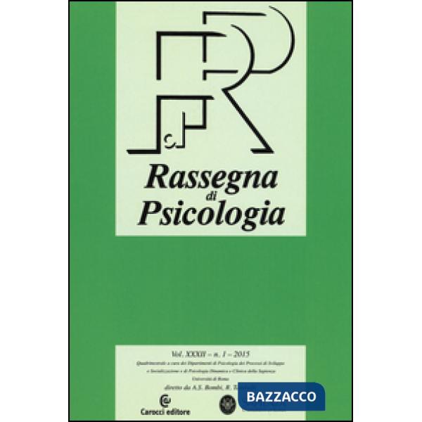 Rassegna di psicologia (2015). Vol. 1