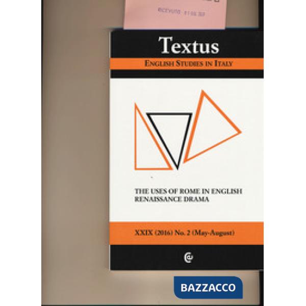 Textus. English studies in Italy (2016). Vol. 2